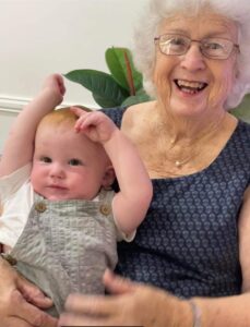 Norma with her great-grandson Xander Gleeson. Norma’s short time with Xander was precious.