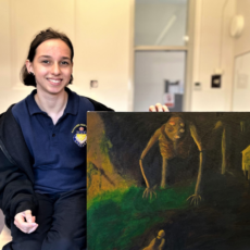 Student takes out top prize for surrealist art work