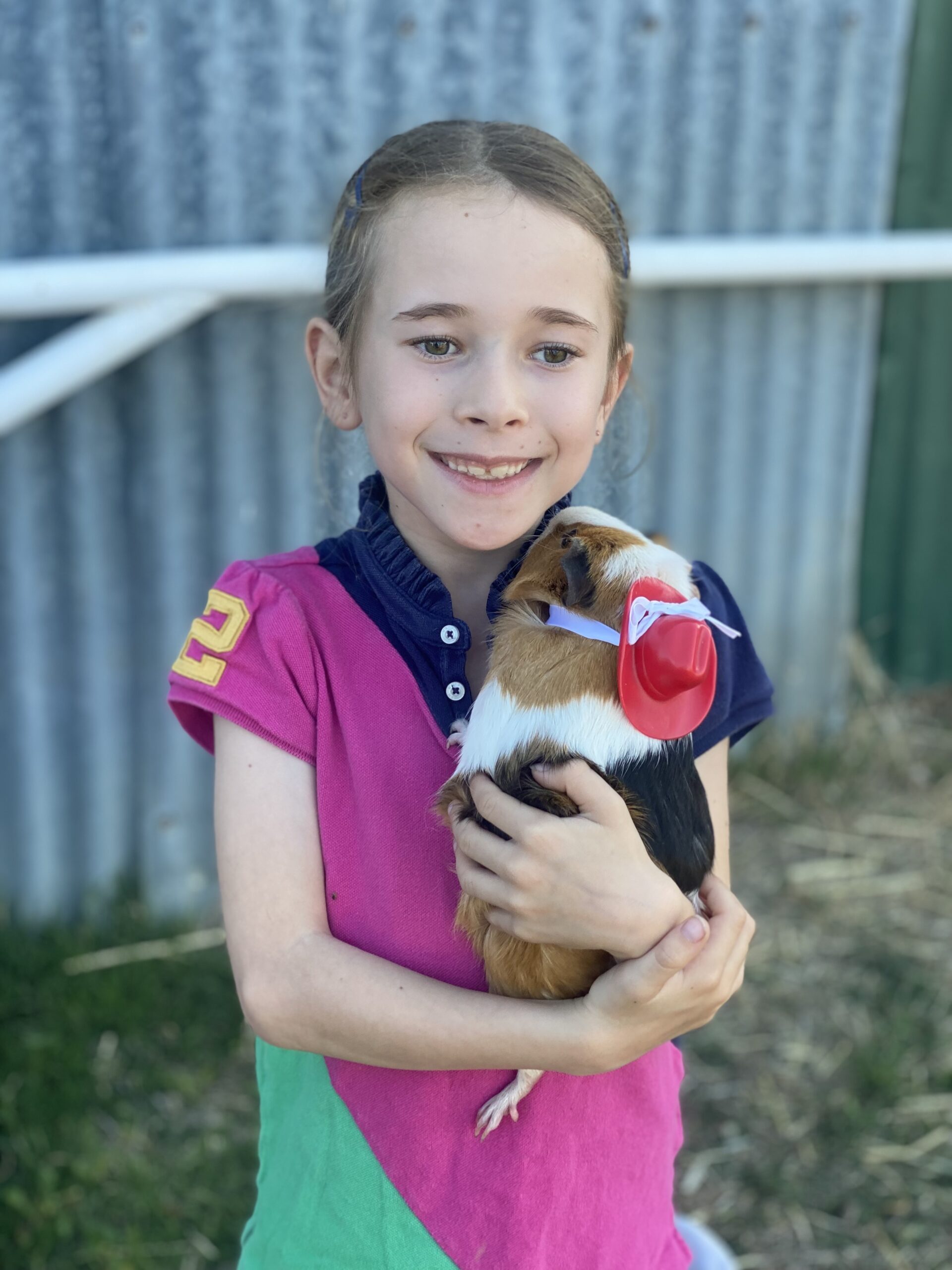 Aaliyah Vitnell with her guinea pig named Minnie.