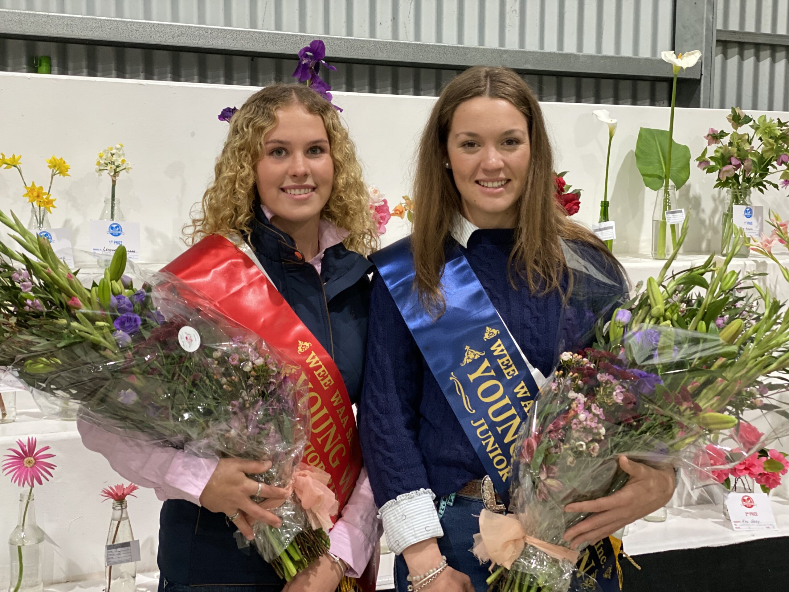 2023 junior Wee Waa Young Woman competition runner-up Hayley Jenkins and 2023 junior Wee Waa Young Woman competition winner Josie Galagher