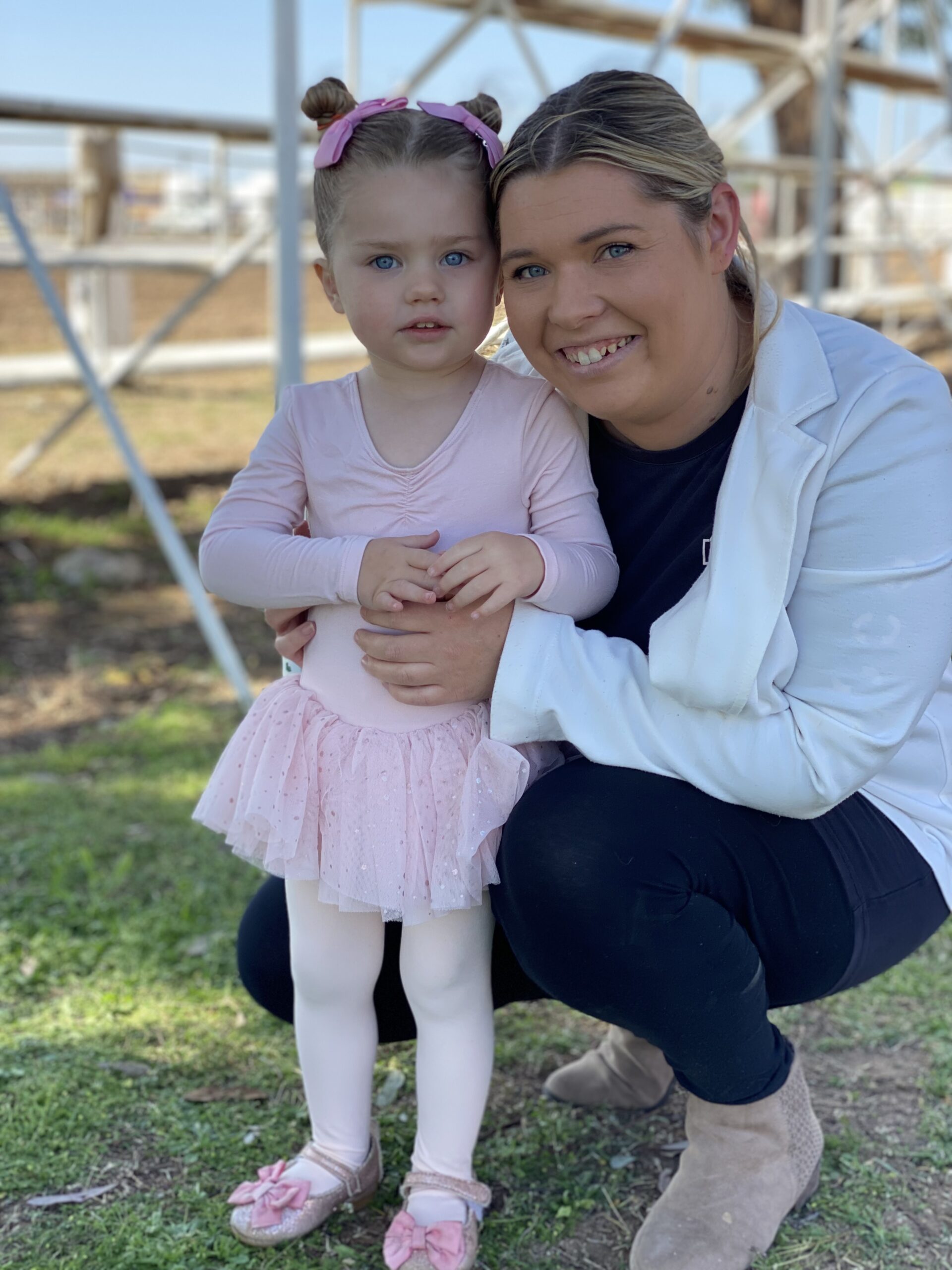 BABY SHOW: Emelia Pennell and Jennifer Nield.