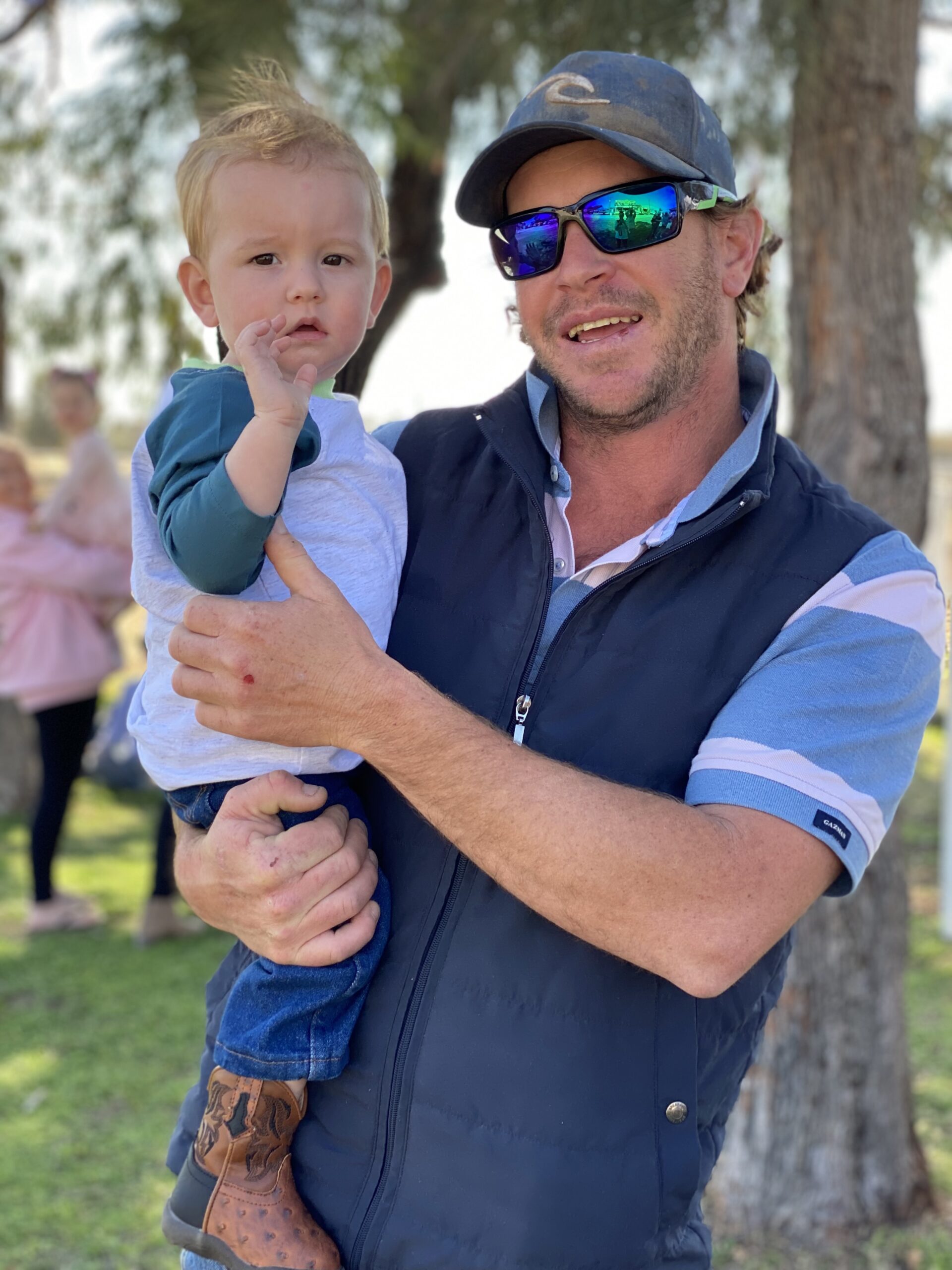 Ash Steele with Hudson Steele who is 15 months-old.
