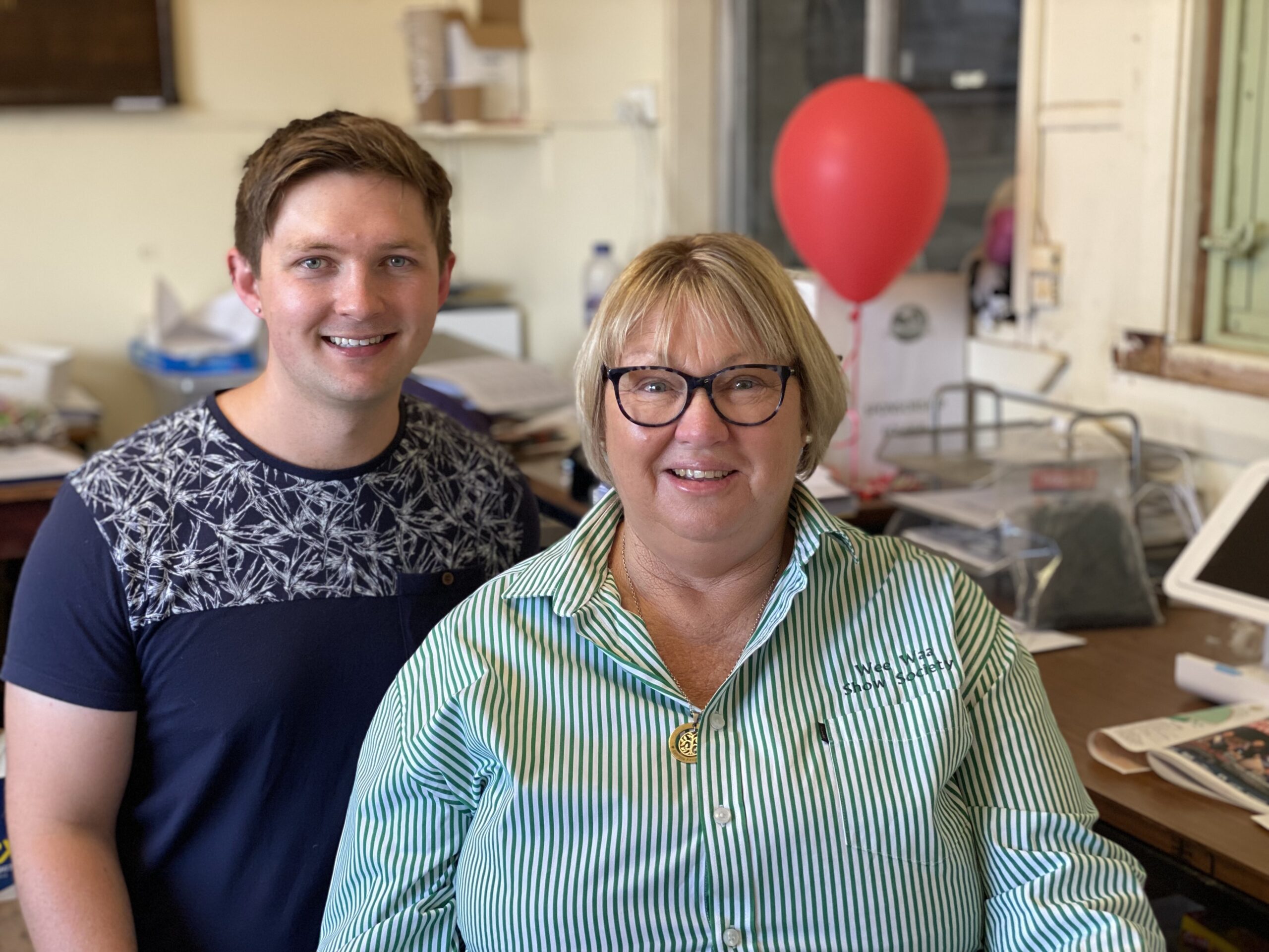 Two of the dedicated Wee Waa Show committee members Ethan Towns, who was the steward for the Wee Waa’s Got Talent competition and secretary Trish Dickinson.