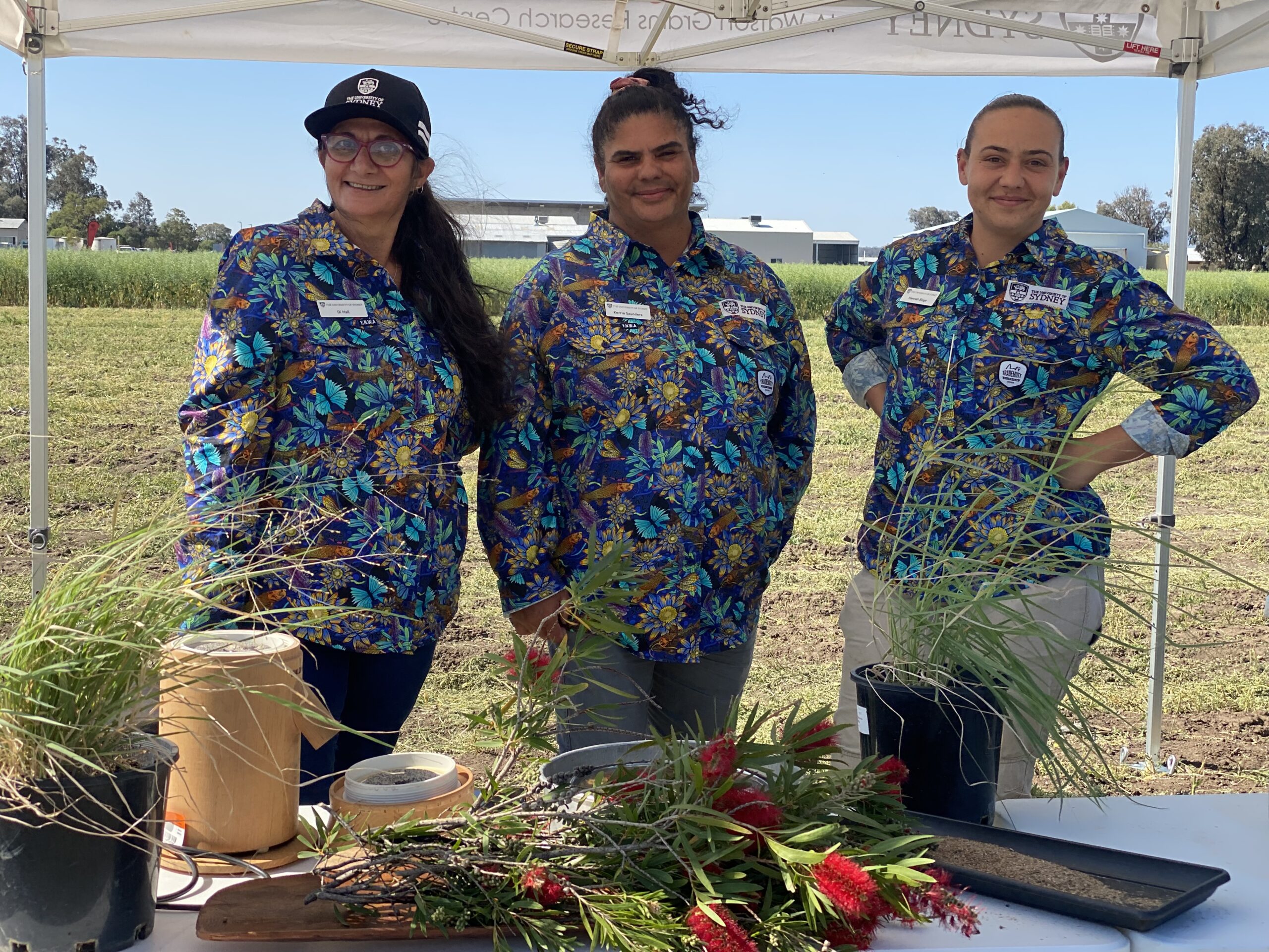 The Sydney university native grains team Di Hall, Kerrie Saunders and Hannah Binge.