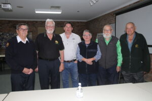 New officers, John Hardgrave (president), Harvey Black (secretary), Sam Berry (vice president), Maxine Beale (treasurer), Peter Andrew (vice president) and Pastor Terry Sadler (patron).