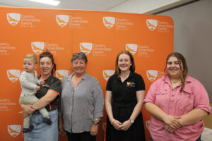 Trudy Staines (CUC North West board member), Cathy Walters (CUC North West manager), April Squire (CUC North West student ambassador) and Cathy Redding (CUC North West chair).