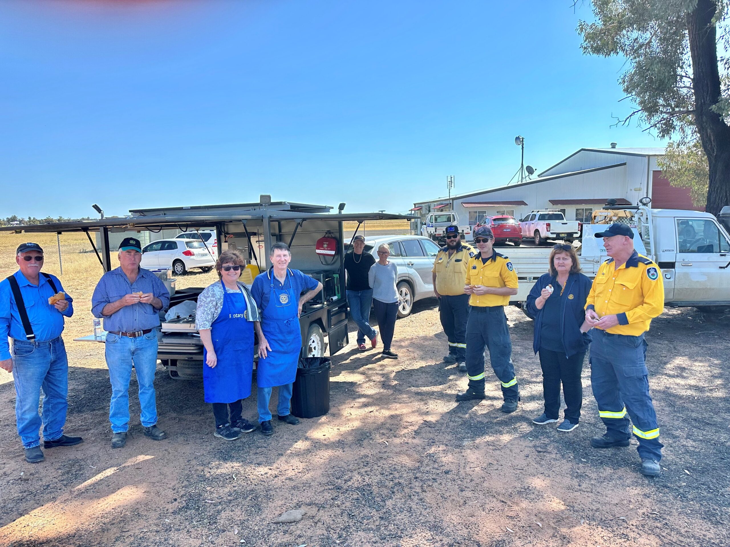 Rotary members undertake bush firefighter support training