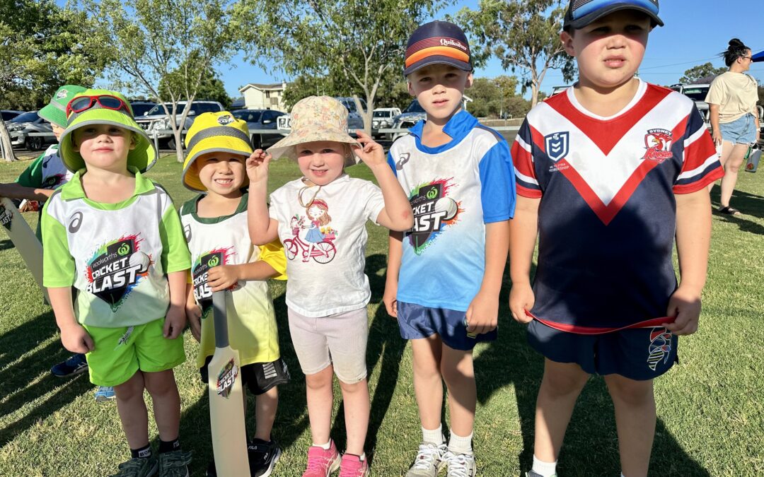 HAVING A BLAST: Narrabri District Junior Cricket Association’s new season underway