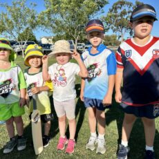 HAVING A BLAST: Narrabri District Junior Cricket Association’s new season underway