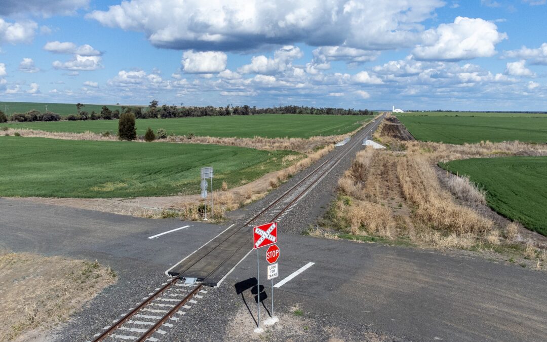 Watch out! Trains about between  Moree and North Star