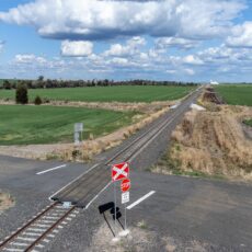 Watch out! Trains about between Moree and North Star