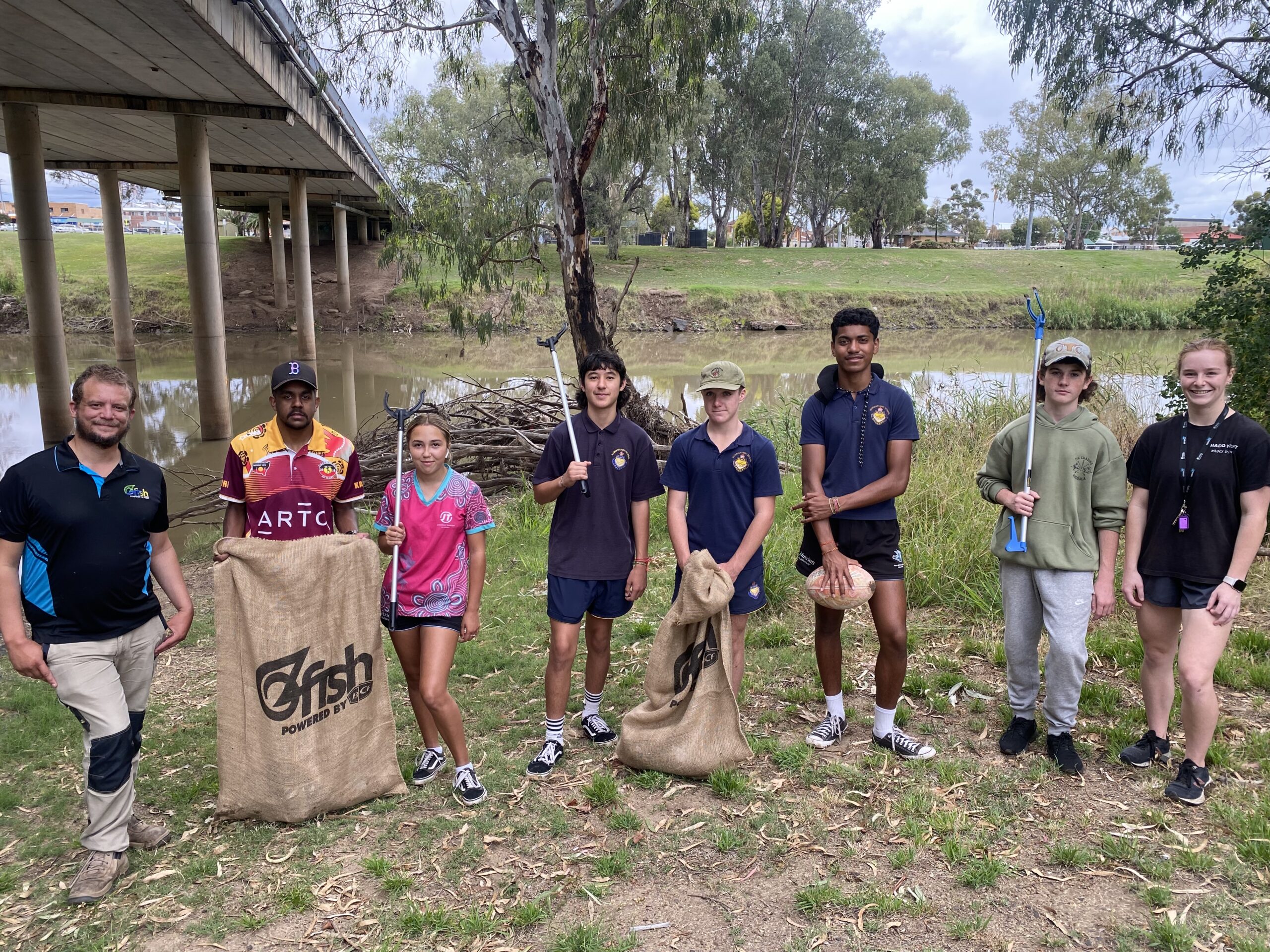 Students help restore riverine environment
