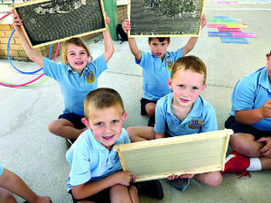 Back, Aaliyah Simpson, Wyatt Bonney, front, Blake Baker and Jeb Walker.