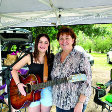 Amarnie ‘on stage’ at the markets