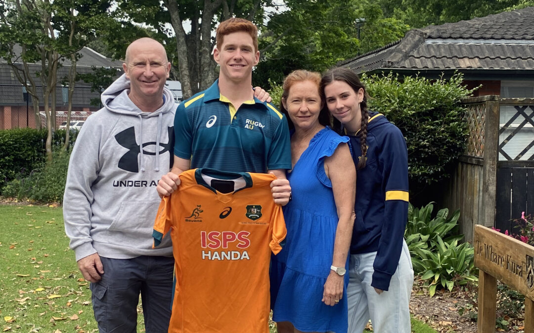 Sid Harvey debuts in the green and gold at Global Youth Sevens tournament in Auckland