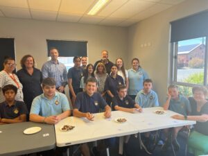 Narrabri High School I.M. Class: Back, Marsella Morris, Sia Afoa, Claire Seton, Riley Firth, Jane Pattison, Michael McGregor, Janarli Knox, Rachel Waals, Destani Vernon-Many, Front, Leondre Smith, Kaden Harvey, Jonathon Brewer-Weston, Beau McKnight, Harley Budden, Joshua Wolf-Cahill and Trudi Ford.