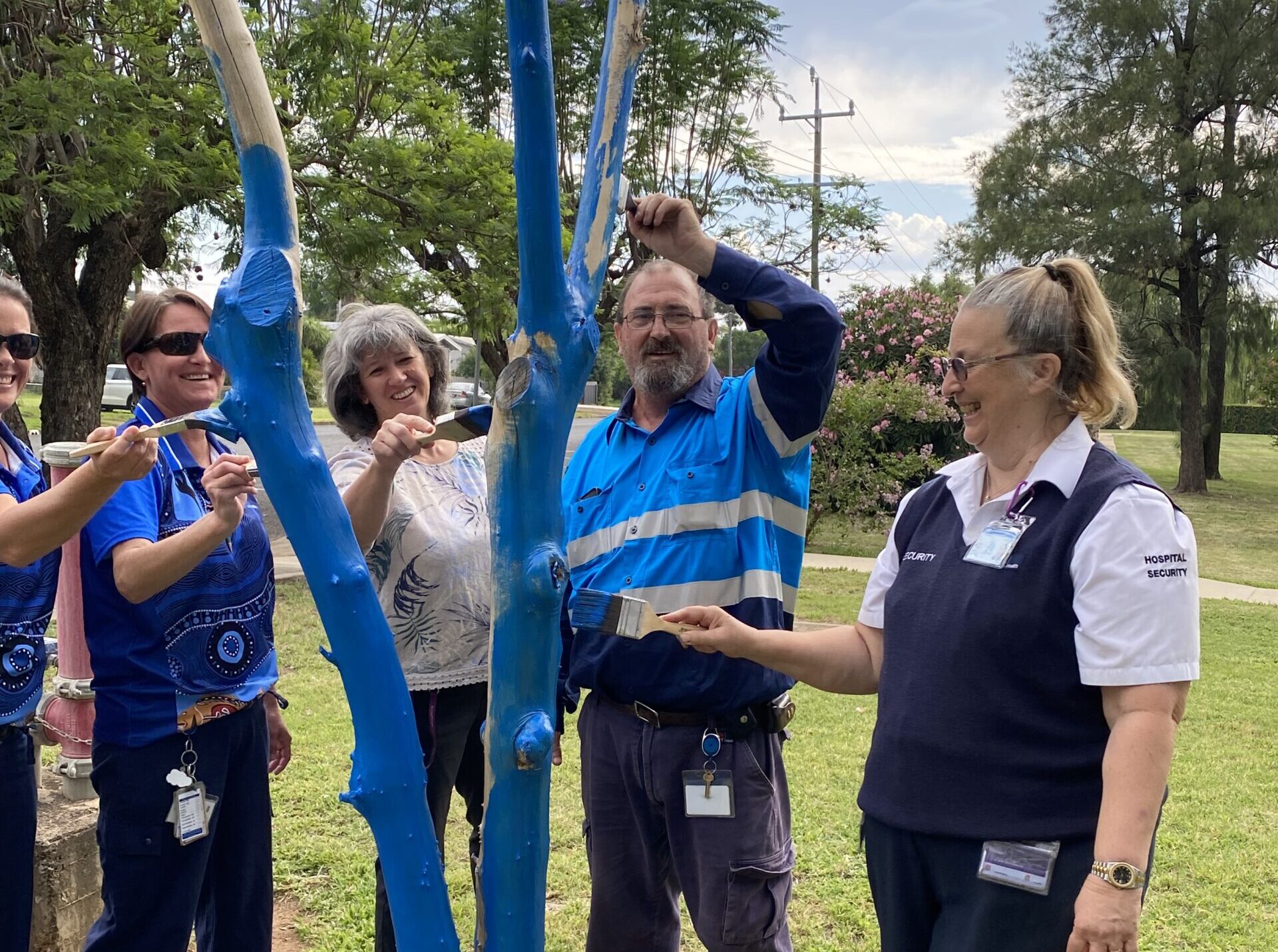 Hospital gives tree a ‘blue lease on life’, joining positive mental health campaign
