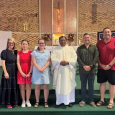 Parishioners farewell Nick Baird and family