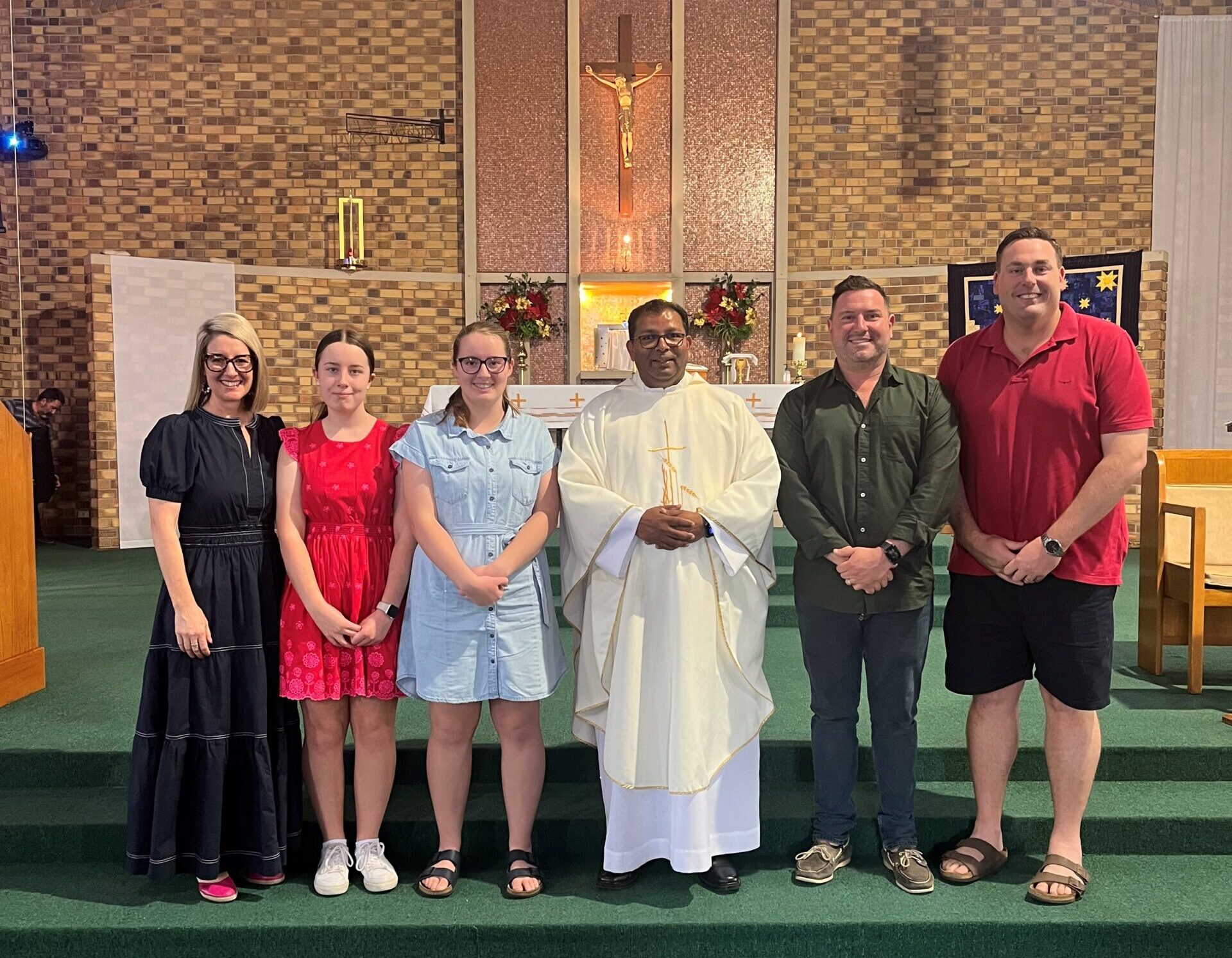 Parishioners farewell Nick Baird and family