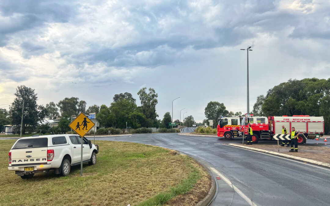 Slippery spill diverts highway traffic