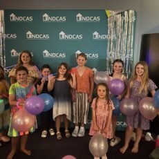 Party time at holiday disco extravaganza