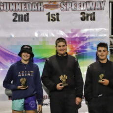 Narrabri speedway racing driver Hunter Smith claims maiden feature race victory in Gunnedah