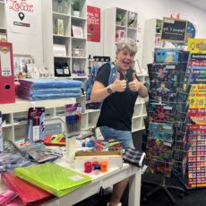 Mel’s ready to go back to school at MJ’s Newsagency