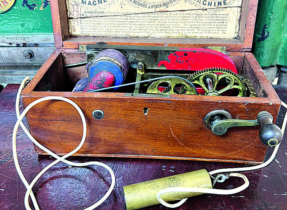 On display at the museum: Electric Magneto machine