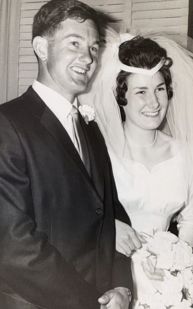 John and Jenny Grellman on their wedding day in Leeton on October 6, 1962.