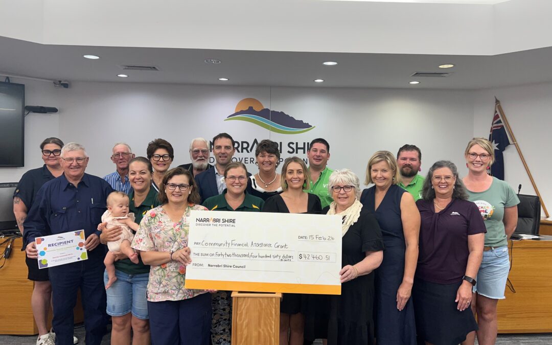 Nine community groups share in funds from Narrabri Shire grants program