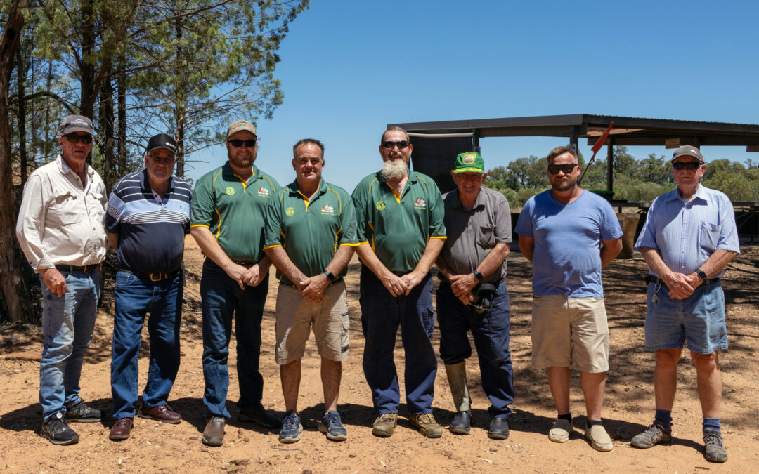 Narrabri pistol shooter Jason Anderson welcomes world championships teammates to his home range