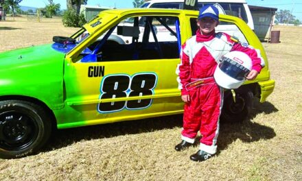 Mya makes her speedway debut on her 10th birthday in Gunnedah