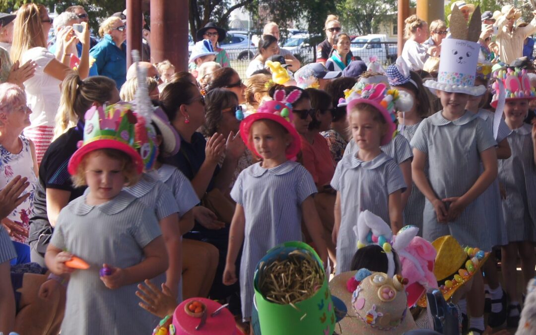 Students put best foot forward at Easter hat parade