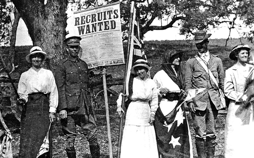 On the ‘Wallaby’ to war: Young men march to Newcastle to enlist for war
