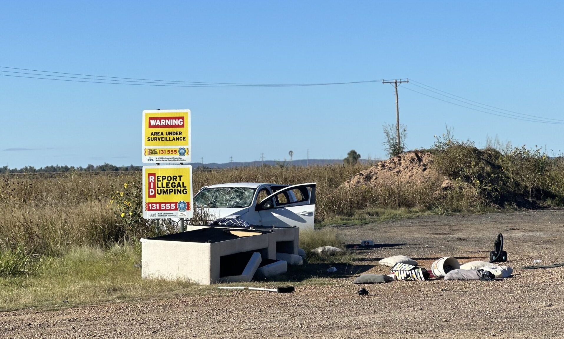 Concerns voiced about recurrent illegal dumping near northern town entrance to Narrabri