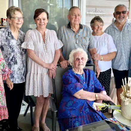 Myra’s family gathers to celebrate her 98th birthday