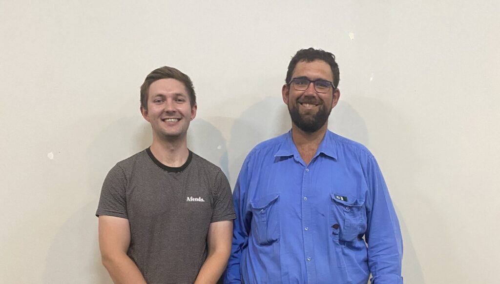 Wee Waa Show Society committee members, secretary Ethan Towns and president Gary Hibbens.