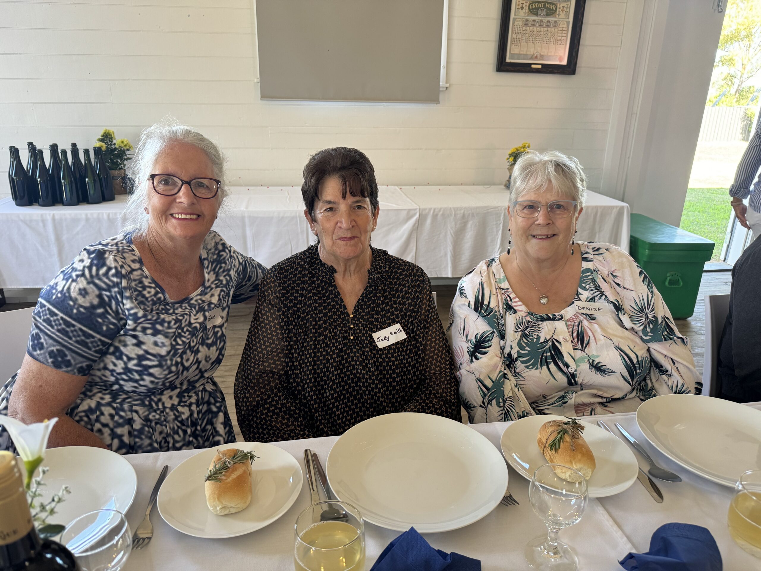 Members of the Wee Waa CWA branch the Burren Junction branch of the CWA NSW 100 years of membership celebration, Gale Hewitt, Judy Smith and Denise Robinson.