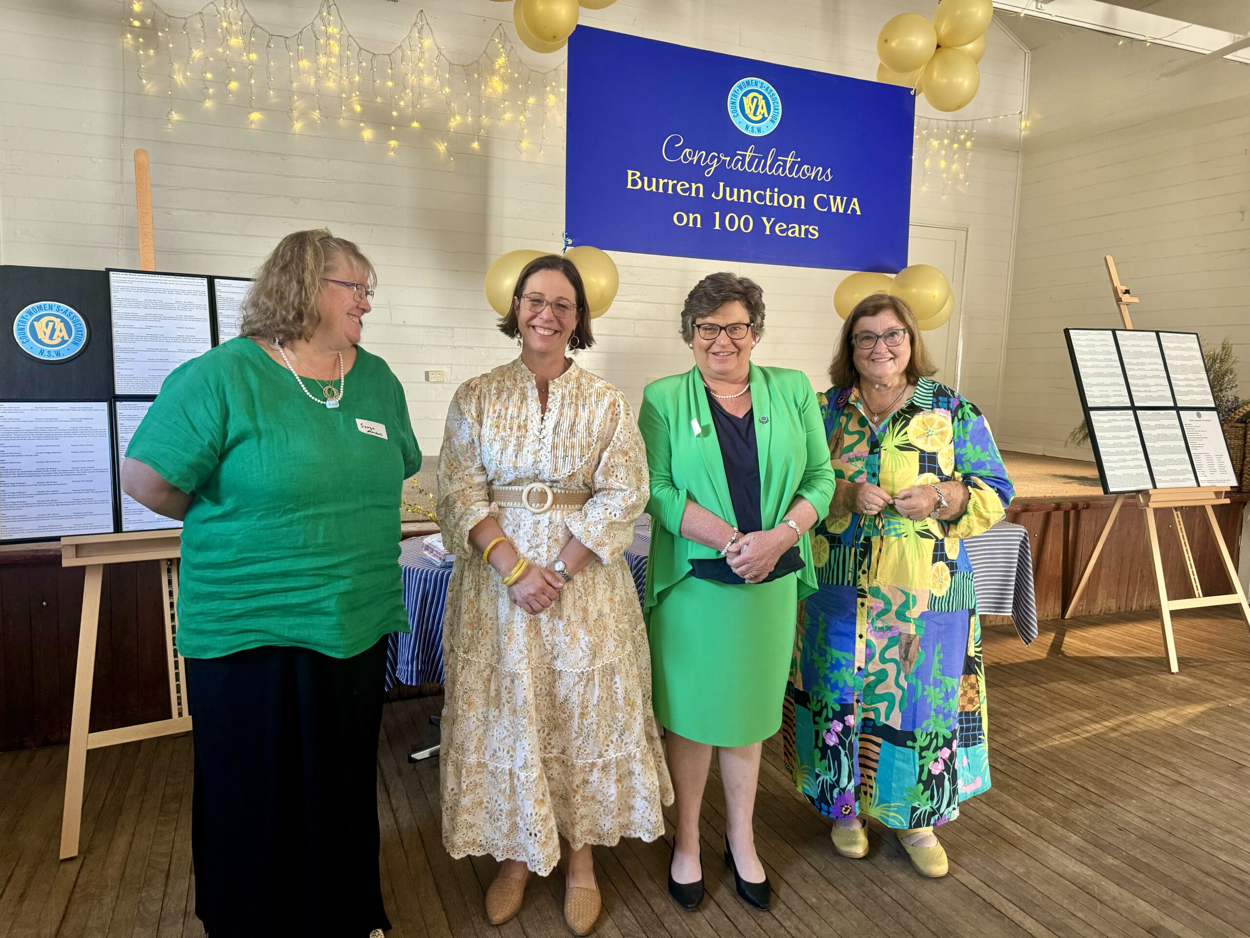 Long service badges were presented to CWA members, Sonya Marshall, Genevieve Sendall, Sally Croft, Genevieve Sendall and Elizabeth Powell, who all play an important role in the community.