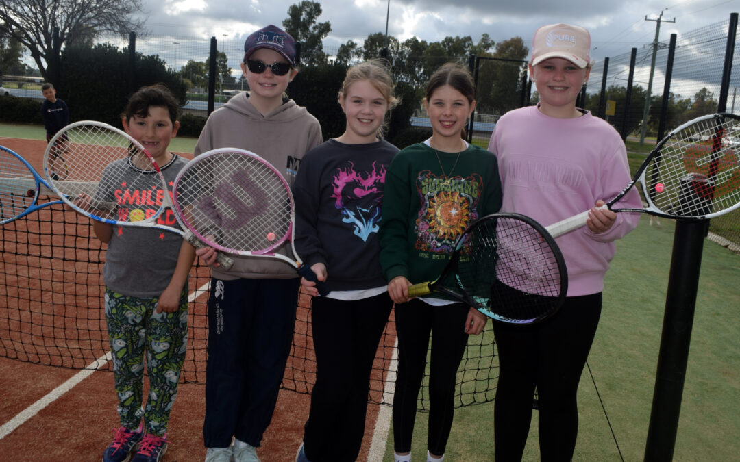 Young guns battle tough conditions at Narrabri Tennis’ July holiday clinic | PHOTOS