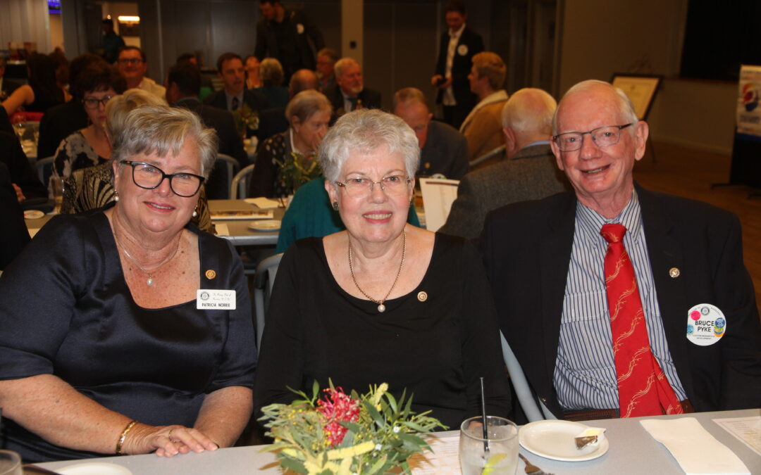 Courier camera at the Rotary changeover dinner