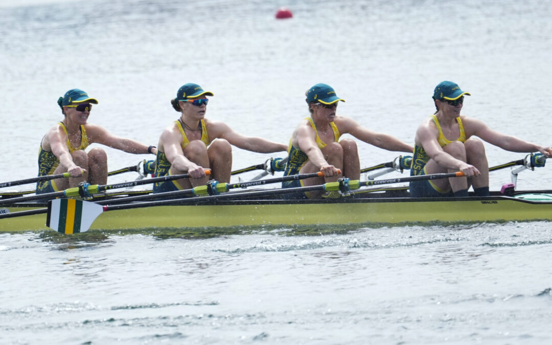 Laura Gourley and Rowsellas teammates place second in the quad sculls B final in Paris