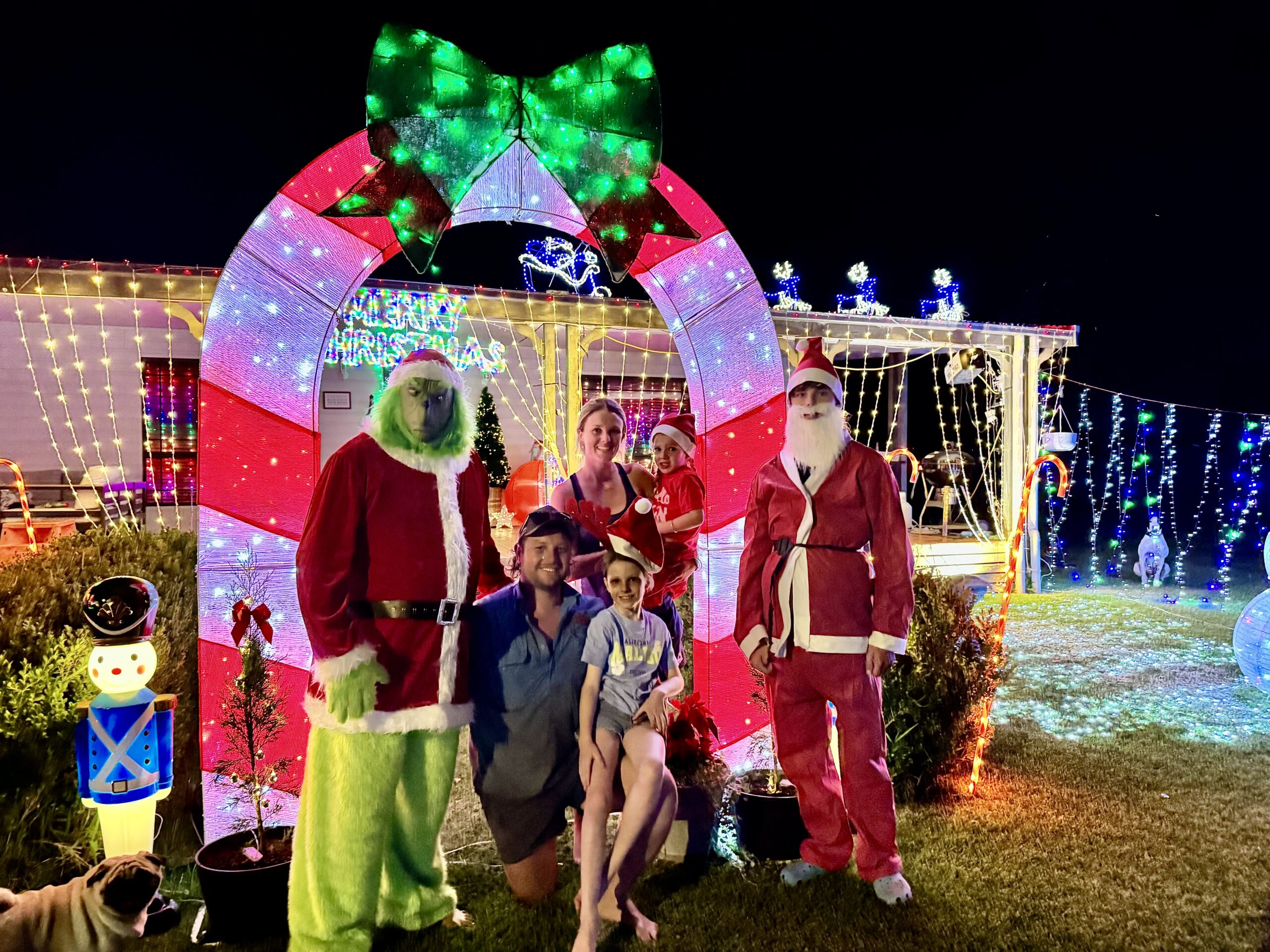 The Head family and part of their amazing Christmas lights display, which includes a winter wonderland snow machine. They were equal winners in the ‘Winners are Grinners’ category with the Smiths on Rose Street. The Head family were also part of the winning street team - Kilkenny Court. Pictured, Katlin, Charlie, Ruby and Kyle Head.