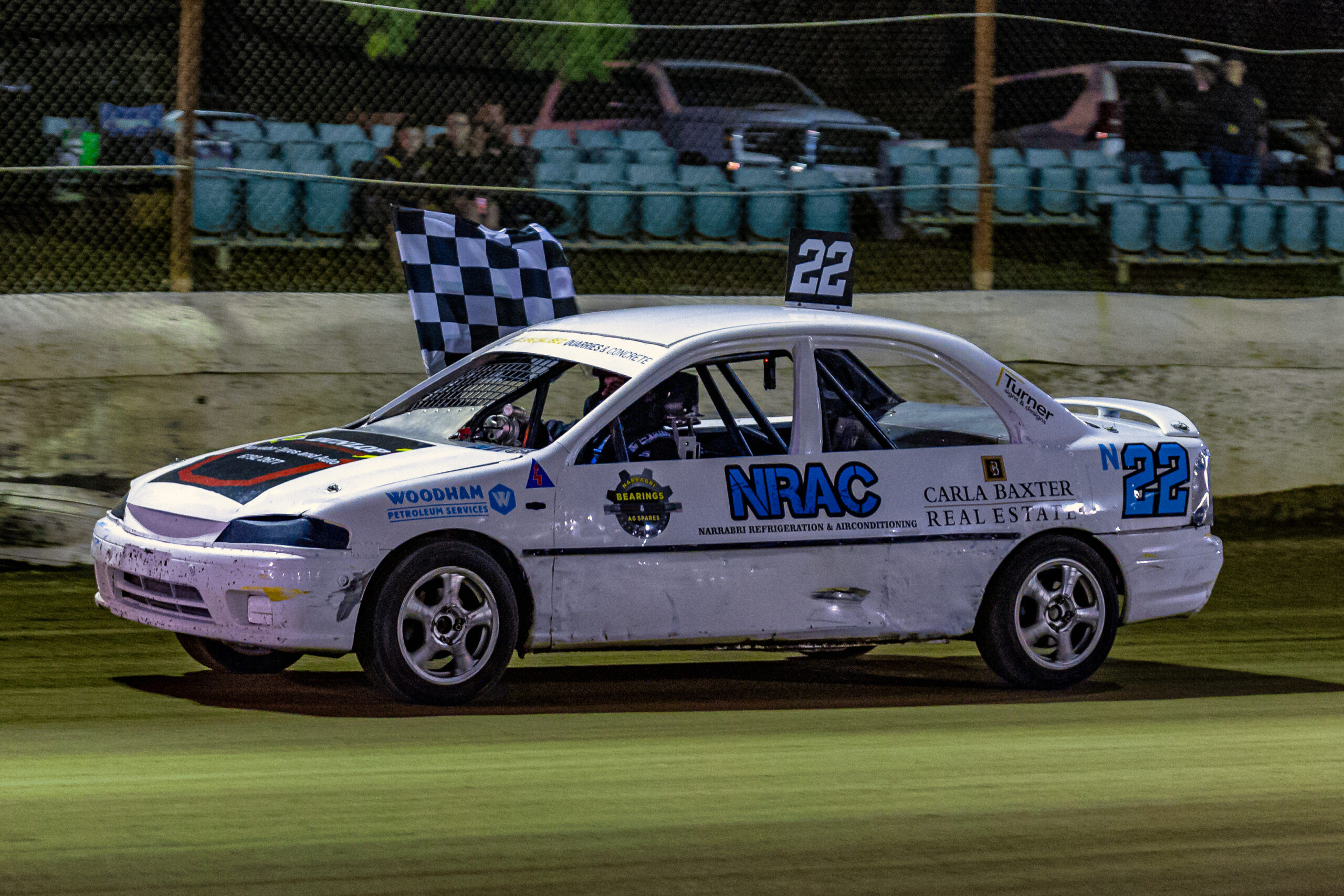 Hunter Smith takes out the junior all stars division at the Oakburn Park Speedway