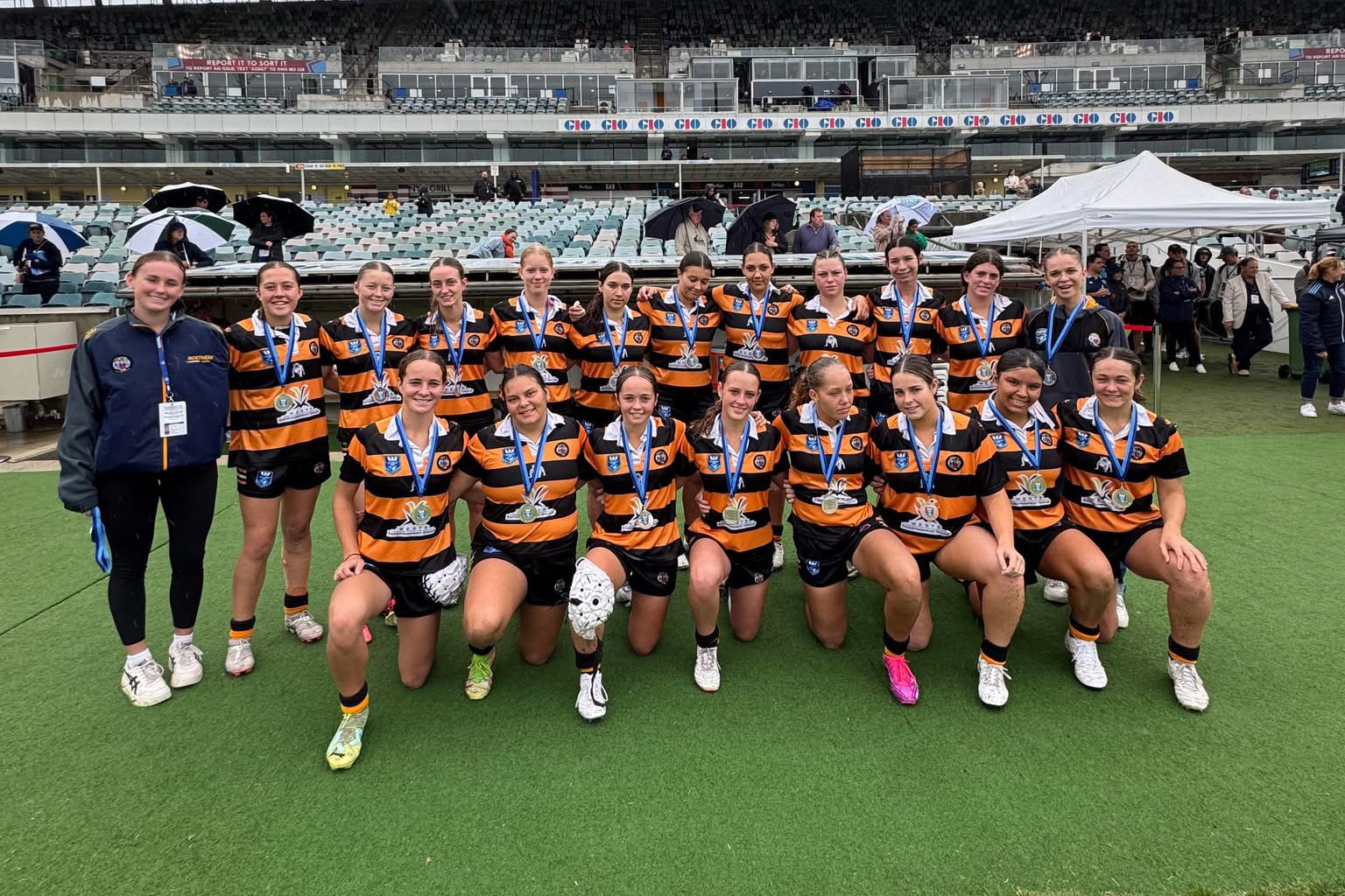 Ashley Hanslow lines up for Northern Tigers in the Lisa Fiaola Cup decider