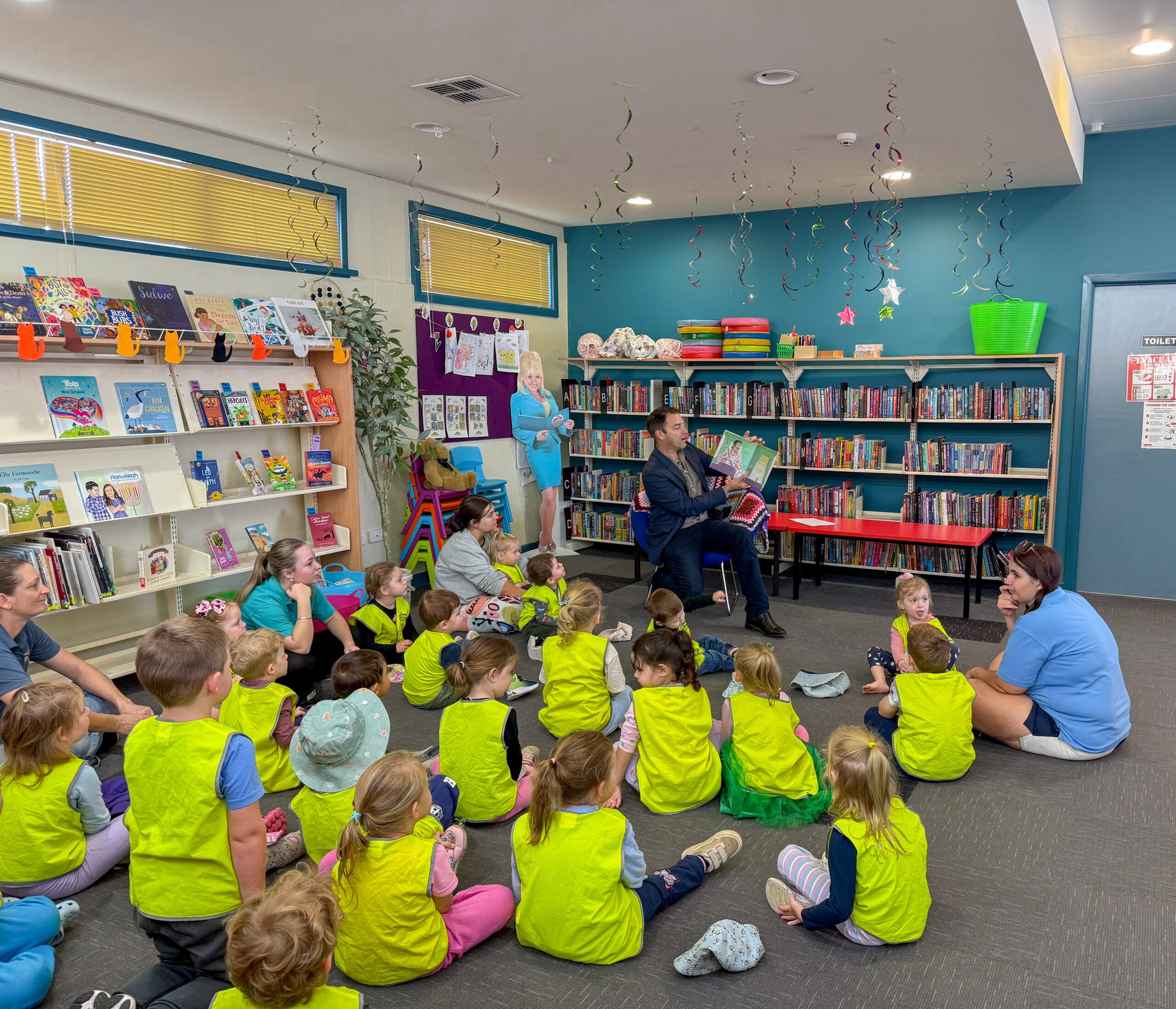 Storytime at the library for Gumnut Cottage kids