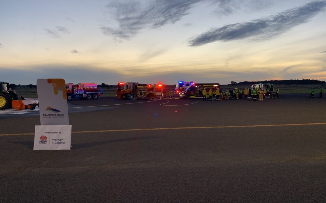 Large-scale mock emergency exercise staged at airport
