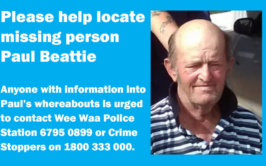 Appeal to locate missing man Paul Beattie last seen at Cuttabri