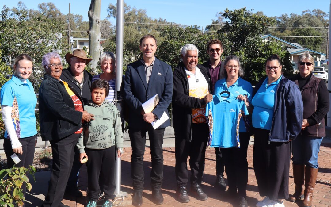 Morning tea, flag raising ceremony marks NAIDOC Week