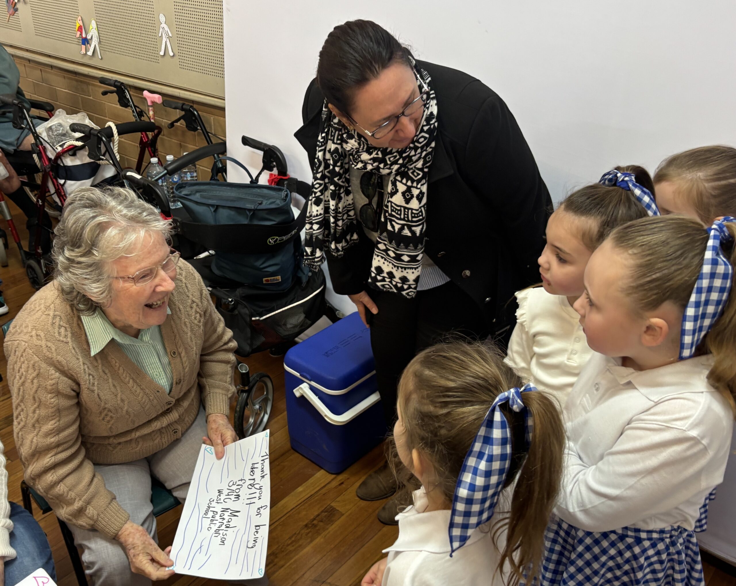 West School students entertain visitors